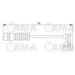 VEMA 117500 - Contact d'avertissement, usure des plaquettes de frein
