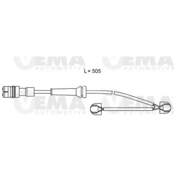 Contact d'avertissement, usure des plaquettes de frein VEMA OEM 98761267601