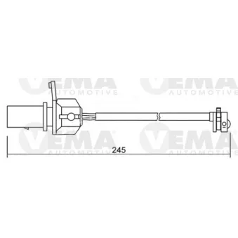 VEMA 117506 - Contact d'avertissement, usure des plaquettes de frein