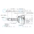 VEMA 18200 - Embout de cardan avant (kit de réparation)