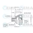 VEMA 18464 - Embout de cardan avant (kit de réparation)