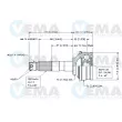 VEMA 18591 - Embout de cardan avant (kit de réparation)