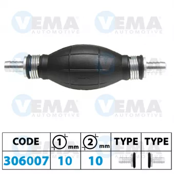 Pompe, préalimentation de carburant VEMA 306007
