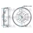 VEMA 801025 - Tambour de frein