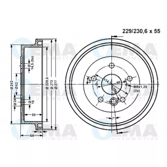 Tambour de frein VEMA OEM 4243142010