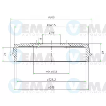 Tambour de frein VEMA 801501
