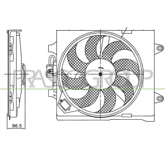 Ventilateur, refroidissement du moteur AVA QUALITY COOLING FT7605
