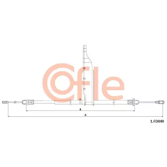 Tirette à câble, frein de stationnement COFLE OEM FK312A635AE