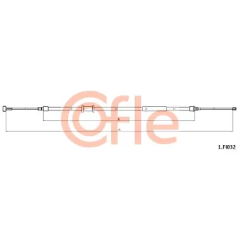 Tirette à câble, frein de stationnement COFLE 92.1.FI032 pour FIAT DUCATO 140 Multijet 2.2 D - 140cv