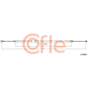 Tirette à câble, frein de stationnement COFLE 92.1.FI033 pour FIAT DUCATO 140 Multijet 2.3 D - 140cv