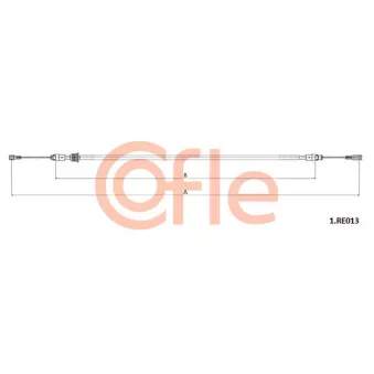 Tirette à câble, frein de stationnement COFLE 92.1.RE013 pour RENAULT MASTER 2.3 dCi 180 FWD - 179cv