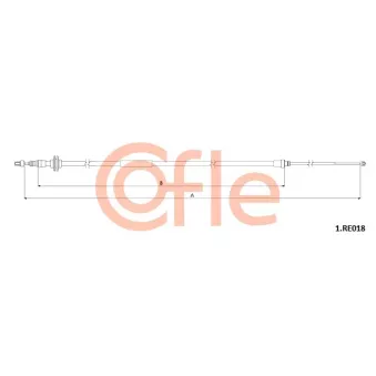 Tirette à câble, frein de stationnement COFLE [92.1.RE018]