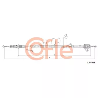 COFLE 92.1.TY008 - Tirette à câble, frein de stationnement