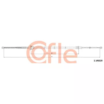 Tirette à câble, frein de stationnement COFLE 92.1.VK029 pour SKODA FAVORIT e-Load Up - 82cv