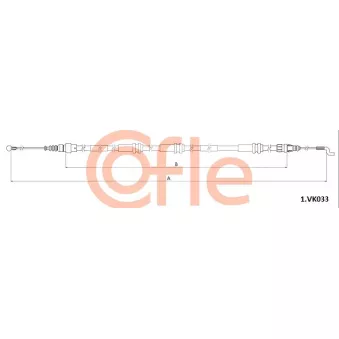 Tirette à câble, frein de stationnement COFLE 92.1.VK033 pour FIAT SCUDO 2.0 TSI 4motion - 204cv