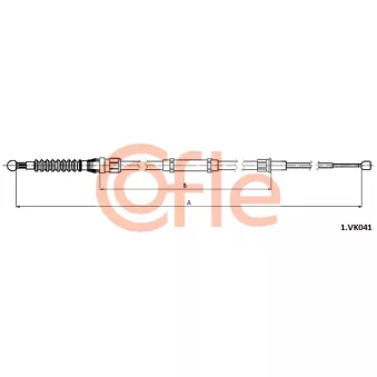 Tirette à câble, frein de stationnement COFLE 92.1.VK041 pour VOLKSWAGEN T-CROSS 1.5 TSI - 150cv