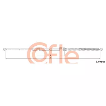 Tirette à câble, frein de stationnement COFLE 92.1.VK042 pour VOLKSWAGEN T-CROSS 1.5 TSI - 150cv