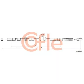 COFLE 92.10.5246 - Tirette à câble, frein de stationnement