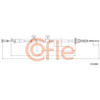 COFLE 92.19.6008 - Tirette à câble, commande d'embrayage