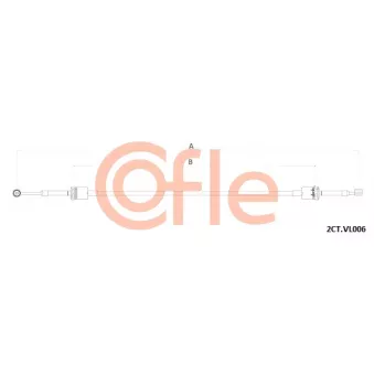 COFLE 92.2CT.VL006 - Tirette à câble, boîte de vitesse manuelle