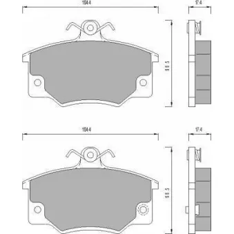 MOTRIO 8550502350 - Jeu de 4 plaquettes de frein avant