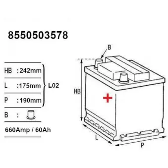 MOTRIO 8550503578 - Batterie de démarrage