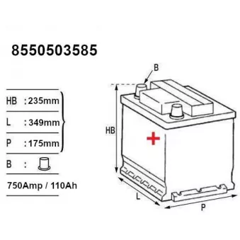 MOTRIO 8550503585 - Batterie de démarrage