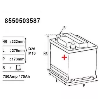 Batterie de démarrage MOTRIO [8550503587]