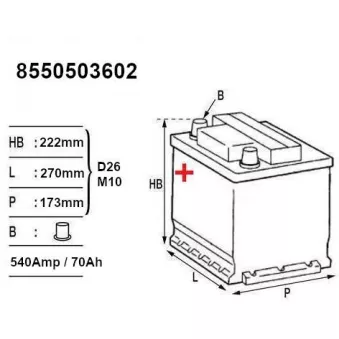 MOTRIO 8550503602 - Batterie de démarrage