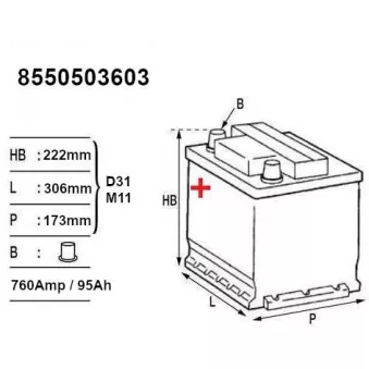 MOTRIO 8550503603 - Batterie de démarrage