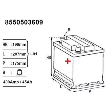 Batterie de démarrage MOTRIO [8550503609]