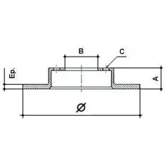 Jeu de 2 disques de frein avant MOTRIO OEM 8450031577