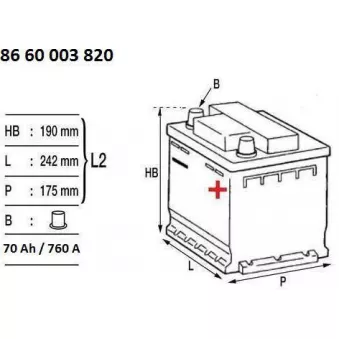 Batterie de démarrage MOTRIO [8660003820]