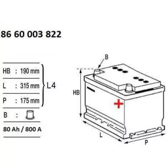 Batterie de démarrage MOTRIO [8660003822]