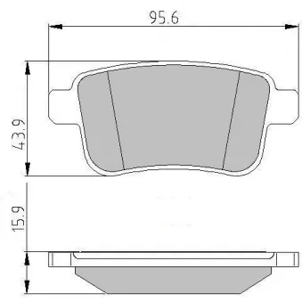 Jeu de 4 plaquettes de frein arrière MOTRIO OEM 440606267R