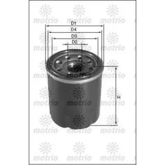 Filtre à huile MOTRIO 8671014015 pour DAF F 2300 1.2 PureTech 110 - 110cv