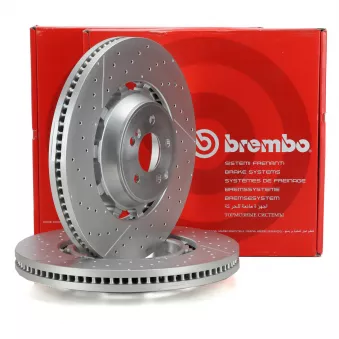 Jeu de 2 disques de frein avant BREMBO 09.C127.33 pour MERCEDES-BENZ CLASSE S AMG S 63 - 612cv