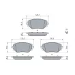 BOSCH 0 986 460 063 - Jeu de 4 plaquettes de frein avant