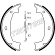 Jeu de mâchoires de frein, frein de stationnement TRUSTING [019.028K]