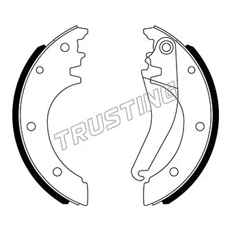 TRUSTING 034.123 - Jeu de mâchoires de frein