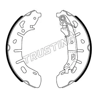 Jeu de mâchoires de frein TRUSTING OEM 1605166
