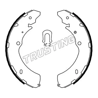 Jeu de mâchoires de frein TRUSTING OEM 8980180360