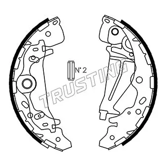 Jeu de mâchoires de frein TRUSTING OEM 0K58A2638Z