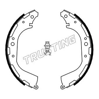 Jeu de mâchoires de frein TRUSTING OEM D4M600W71A