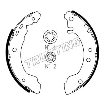Jeu de mâchoires de frein TRUSTING OEM 4406070J25