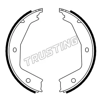 TRUSTING 079.194 - Jeu de mâchoires de frein, frein de stationnement