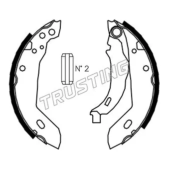 Jeu de mâchoires de frein TRUSTING OEM 7701205312