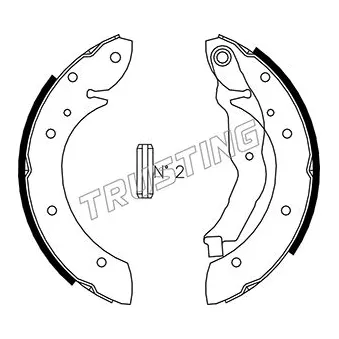 Jeu de mâchoires de frein TRUSTING OEM 7701204883