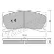 Jeu de 4 plaquettes de frein avant TRUSTING [1106.0]