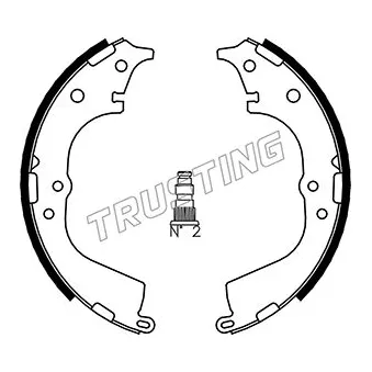 Jeu de mâchoires de frein TRUSTING OEM 0449526230